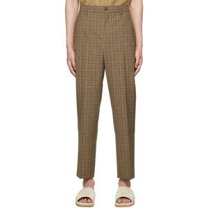Nanushka Check Trousers Size 46 US 30 S Mens Beige $645